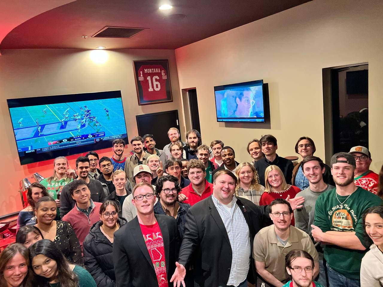 Georgia College Republicans members at a campus social event